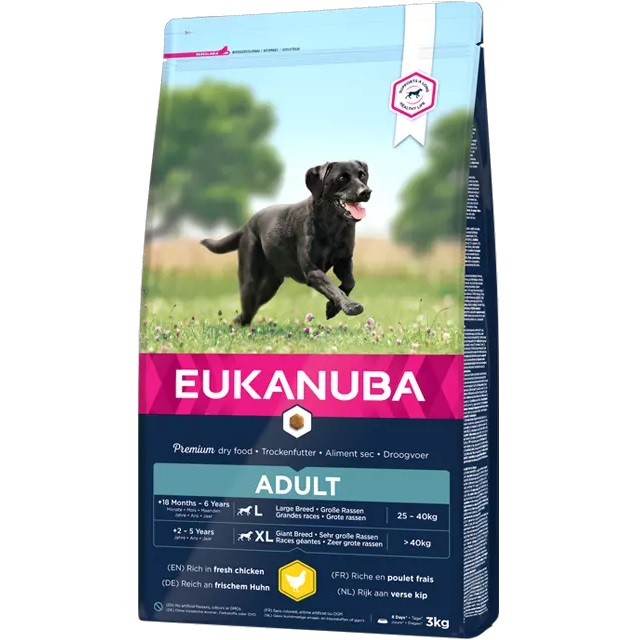 EUKANUBA ADULTO RAZAS GRANDES POLLO Y ARROZ 
